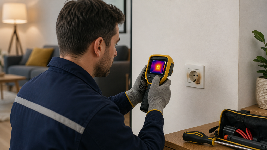 Revisión profesional de seguridad eléctrica en una vivienda de Valencia